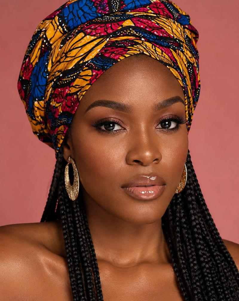 African woman wearing Right On Gloss lip gloss